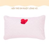  Gối Trẻ Em Thêu Hoạt Hình Ruột Lông Vũ Khang Home - An Toàn, Êm Ái Và Thoáng Mát Cho Bé 30x50cm 