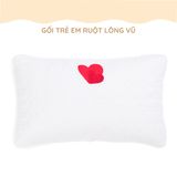  Gối Trẻ Em Thêu Hoạt Hình Ruột Lông Vũ Khang Home - An Toàn, Êm Ái Và Thoáng Mát Cho Bé 30x50cm 