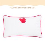  Gối Trẻ Em Thêu Hoạt Hình Ruột Lông Vũ Khang Home - An Toàn, Êm Ái Và Thoáng Mát Cho Bé 30x50cm 