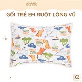  Gối Nằm Trẻ Em Vải Cotton Ruột Lông Vũ (Microfiber)  Khang Home - An Toàn, Êm Ái, Mềm Mại Cho Bé 