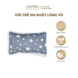  Gối Nằm Trẻ Em Vải Cotton Ruột Lông Vũ (Microfiber)  Khang Home - An Toàn, Êm Ái, Mềm Mại Cho Bé 