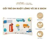  Gối Trẻ Em Tiện Lợi Khang Home Ruột Lông Vũ  ( Microfiber)Êm Mềm, Kháng Khuẩn 30x50cm 