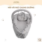  Nôi Vải Ngủ Chung Giường Cho Trẻ Sơ Sinh Khang Home - Cotton Thiên Nhiên Cao Cấp - Giặt Máy Tiện Lợi 