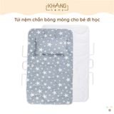  Túi Nệm Mỏng Cho Bé Đi Học Khang Home - Chần Bông Thiên Nhiên, Mỏng Nhẹ, Tiện Lợi, Bé Say Giấc An Toàn Ở Mọi Nơi 