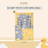  Bộ Nệm Trẻ Em Chần Bông Khang Home BabySafety An Toàn Giấc Ngủ Cho Bé Sơ Sinh Size 80x125cm 