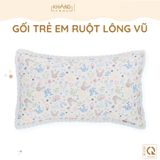  Gối Nằm Trẻ Em Vải Cotton Ruột Lông Vũ (Microfiber)  Khang Home - An Toàn, Êm Ái, Mềm Mại Cho Bé 