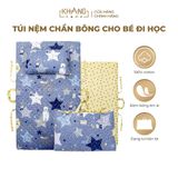  Túi Nệm Lồng Ruột Bông Cho Bé Đi Học Khang Home - Chần Bông Thiên Nhiên, Tiện Lợi, Bé Say Giấc An Toàn Ở Mọi Nơi 