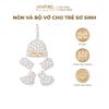 [GIFT] Nón Và Bộ Vớ Cho Trẻ Sơ Sinh Khang Home - Vải Waffle An Toàn Cho Da, Thấm Hút Và Giữ Nhiệt Tốt 