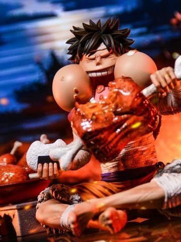  Luffy Eat Meat - One Piece - Wings Studio 