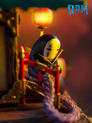  Chihiro & Haku & No Face - Spirited Away - OPM Studio 