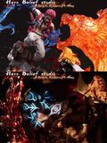 Rengoku Kyojuro vs Akaza - Kimetsu no Yaiba - Hero Belief Studio 