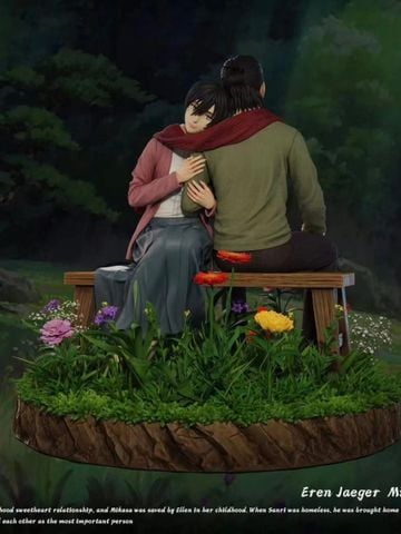  Eren Jeager & Mikasa Ackerman - Attack On Titan - Freedom Studio 