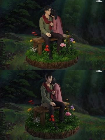  Eren Jeager & Mikasa Ackerman - Attack On Titan - Freedom Studio 