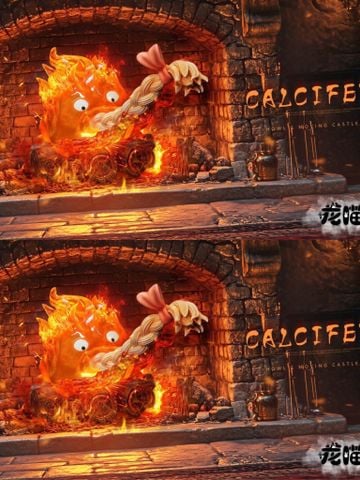  Castle Calcifer eating Sophie hair - Howl’s Moving Castle - Long Miao Studio 