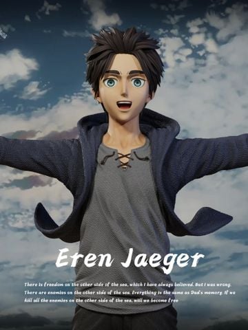  Eren Yeager Ore Wa Jiyuu Da - Attack on Titan - Freedom Studio 