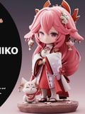  Yae Miko Cute - Genshin Impact - Bubble Dream Studio 