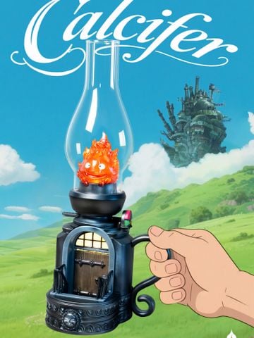  Retro Table Lamp Calcifer - Howl's Moving Castle - NINETY SEVEN Studio 