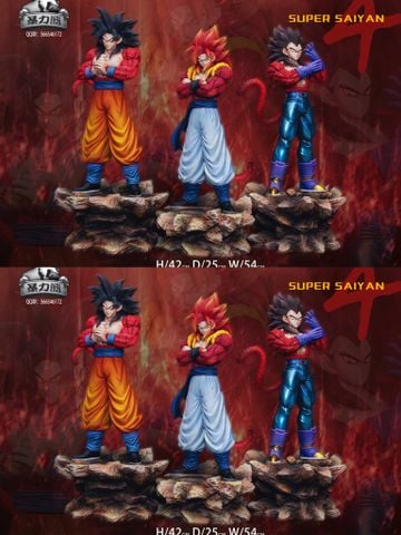  Goku & Vegeta & Gogeta Super Saiyan 4 - Dragon Ball - Violent Bear Studio 