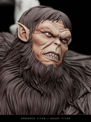  Armored Titan VS Beast Titan - Attack On Titan - Chikara Studio 