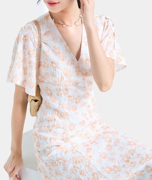  Đầm lửng đuôi cá tay cánh tiên 