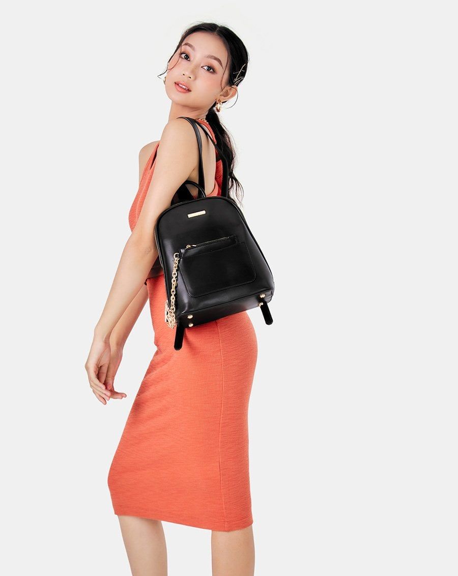  Balo ngăn trước có charm túi 