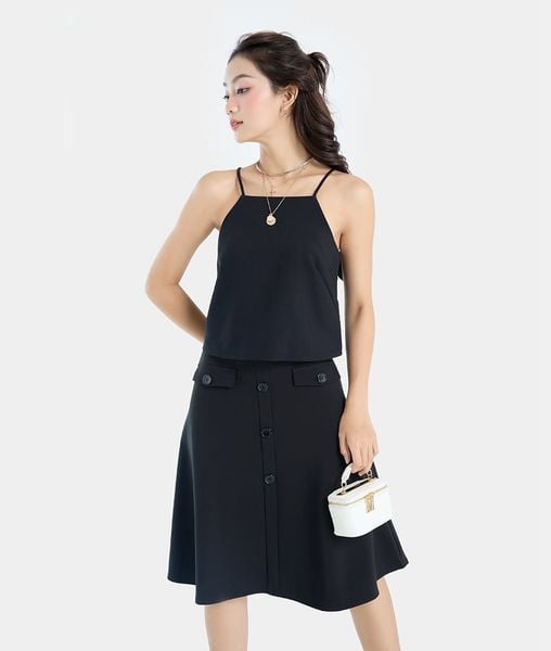  Áo kiểu cổ yếm lưng xẻ 