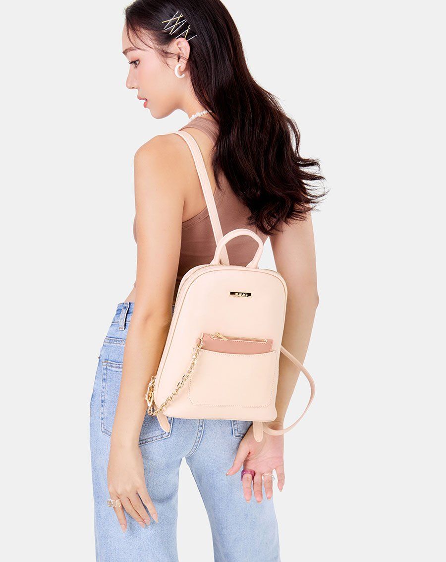  Balo ngăn trước có charm túi 