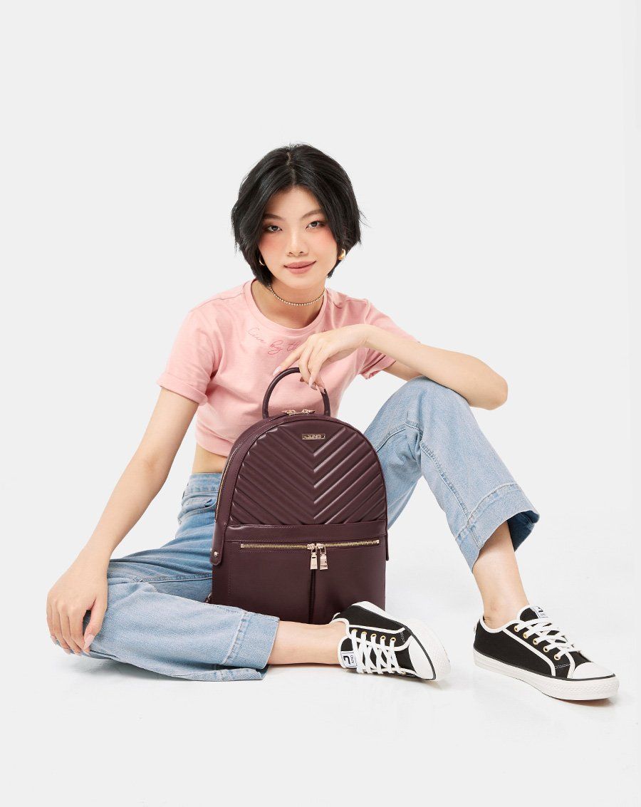  Balo Laptop Phối Hoạ Tiết Dập Nổi 