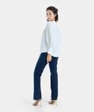  Áo kiểu tay dài phối ren 