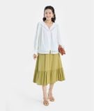  Áo form rộng phối ren tay phồng 