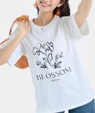  Áo thun form rộng in hình Art Blossom 
