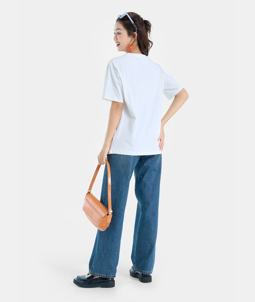  Áo thun form rộng in hình Art Blossom 