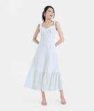  Đầm dài maxi vai cột nơ 
