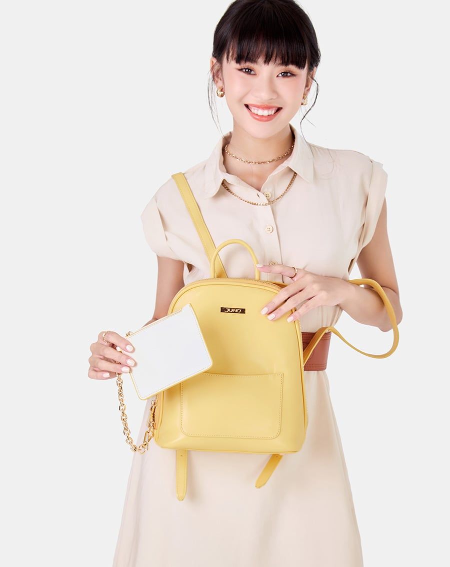  Balo ngăn trước có charm túi 