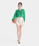  Áo tay dài rút nhún cổ 