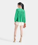  Áo tay dài rút nhún cổ 