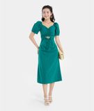  Đầm lửng khoét rút nhún 