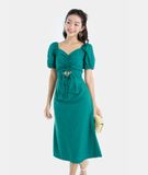  Đầm lửng khoét rút nhún 