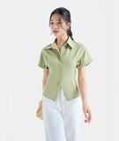  Áo sơ mi tay ngắn ben eo 