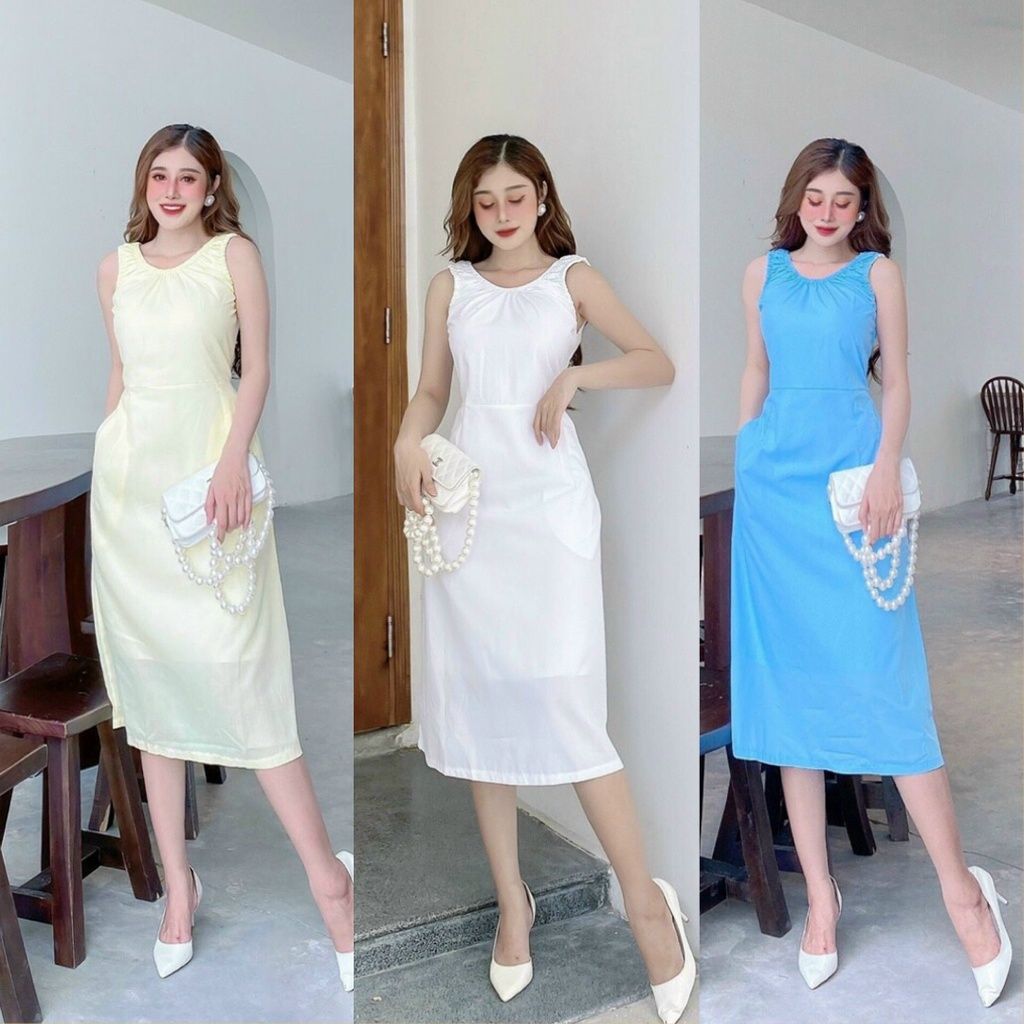 Những mẫu đầm suông dài qua gối cực trendy cho quý cô  IVY moda