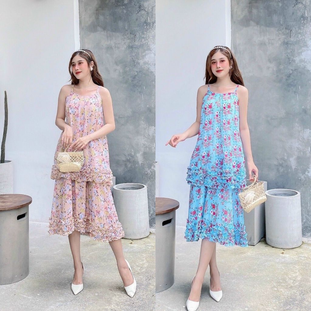 Váy đầm dài kiểu bohemian váy đầm suông maxi GLV140