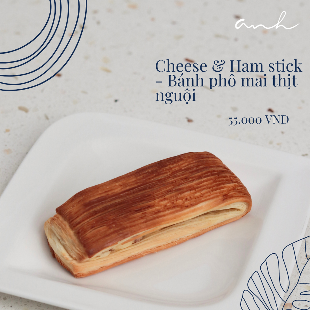  Cheese & Ham Stick - Bánh nướng nhân phomai & thịt nguội 