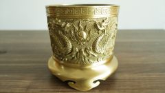 Phụ Kiện Đồng Vàng - Bát hương 18- Vàng Mộc