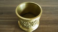 Phụ Kiện Đồng Vàng - Bát hương 18- Vàng Mộc
