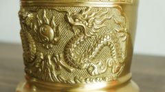 Phụ Kiện Đồng Vàng - Bát hương 20- Vàng Mộc