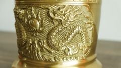 Phụ Kiện Đồng Vàng - Bát hương 27- Vàng Mộc
