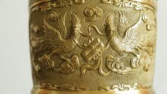 Phụ Kiện Đồng Vàng - Bát hương 18- Vàng Mộc