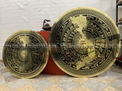 Mặt Trống Đồng CNC - Đồng Vàng Đường Kính 100 - Có Bản Đồ