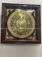 Tranh Trống Đồng Mặt Trống Thúc Tay Kích Thước 55*55 Cm Khung Vuông