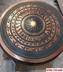 Trống Đồng Đông Sơn Đường Kính 70Cm Cao 58Cm Chất Liệu Đồng Đỏ Màu Theo Yêu Cầu